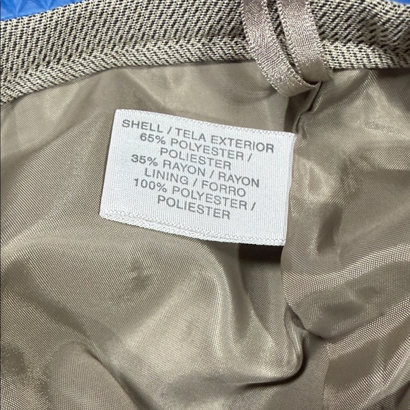 Worthington Sand Herringbone Pinstripe Blazer and Skirt Suit NWT - Picture 10 of 16